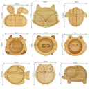 Good quality Fork Baby Suction Bowl and Matching Spoon Set, Suction Stay Put Feeding Bowl, Natural Bamboo