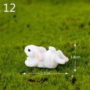 Easter Bunny Decoration Mini Resin Rabbit Craft Miniature Figurine Landscape Model Home Desktop Decor Fairy Garden Decoration