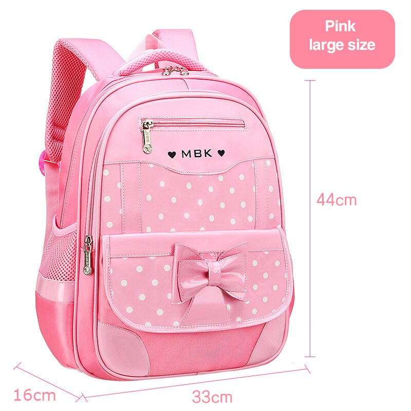 New Children School Bags Girls Dot Cute Bow Kids Backpack Set Primary School Backpacks Schoolbag Satchel Mochila Infantil