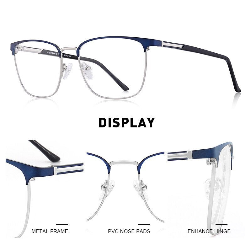 MERRYS DESIGN Men Luxury Alloy Optics Glasses Frames Male Square Ultralight Myopia Prescription Glasses Fashion Style S2058