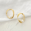 AENSOA Fashion Metal Statement Earring 2022 Gold Color Geometric Earrings For Women Hanging Dangle Simple Party Jewelry