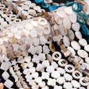 Natural Shell Beads Mother of Pearl Love Star Oval Round Flat Loose Spacer Beads for Jewelry Making DIY Charm Bracelet Necklace