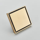 Rozin Brushed Gold Floor Drains 10*10cm Invisible Bathroom Floor Drain Matte Black Square Shower Deodorant Waste Drain Strainer