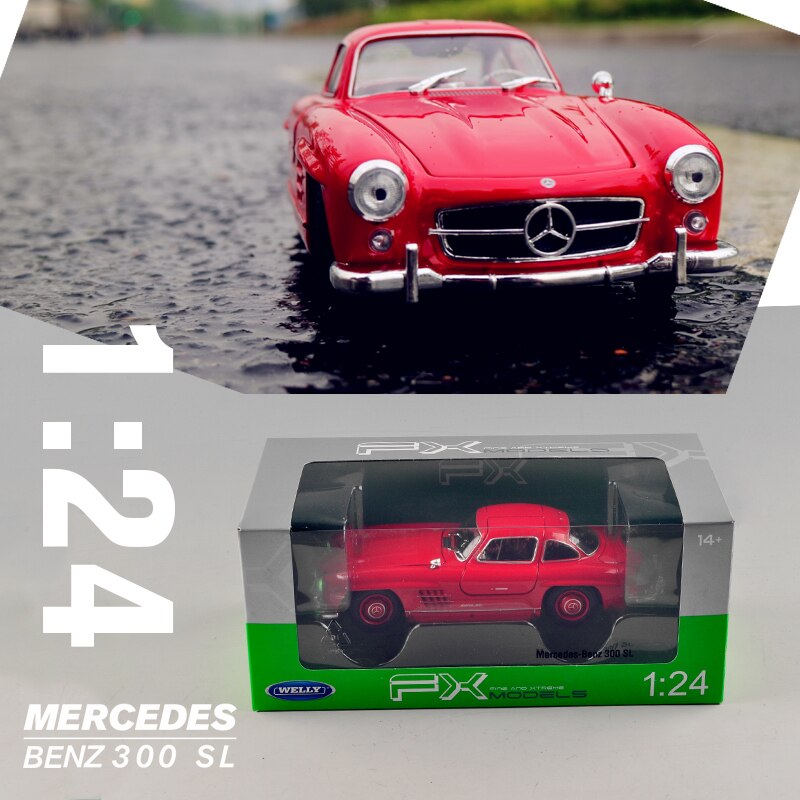 welly 1:24  Mercedes 300SL  car alloy car model simulation car decoration collection gift toy Die casting model boy