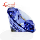 TZ005 Rundform Zirkonia Sonderfarbe einmalig geformter Multi-Tansanit Zirkonia-Stein