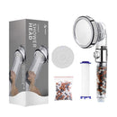 Bathroom SPA Shower Head 3 Modes Adjustable One-Button Water Stop With Anion Filter Ball High Pressure Nozzle Replaceable Panel