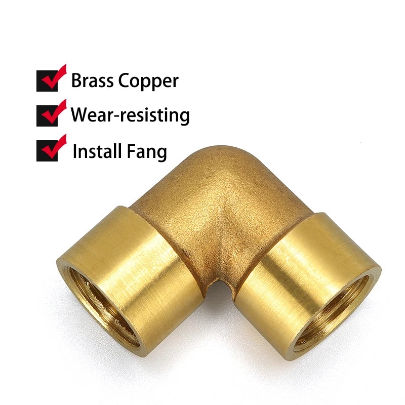 1/8" 1/4" 3/8" 1/2" Female x Male Thread 90 Deg Brass Elbow Pipe Fitting Connector Coupler For Water Fuel Copper