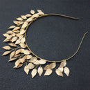Handgewebtes Haarband Blatt Perle Stirnbänder für Frauen Braut Krone Tiara Hochzeit Haarschmuck