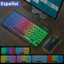 Tastatur für Tablet Android iOS Windows Kabellose Maus Tastatur Bluetooth-kompatible Regenbogen-Hintergrundbeleuchtung Tastatur für iPad Telefon