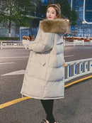 Large Fur Collar Women Winter Coat 2020 New Loose Outwear Jackets Oversized Waterproof Thick Warm Female Parkas Snow Wear