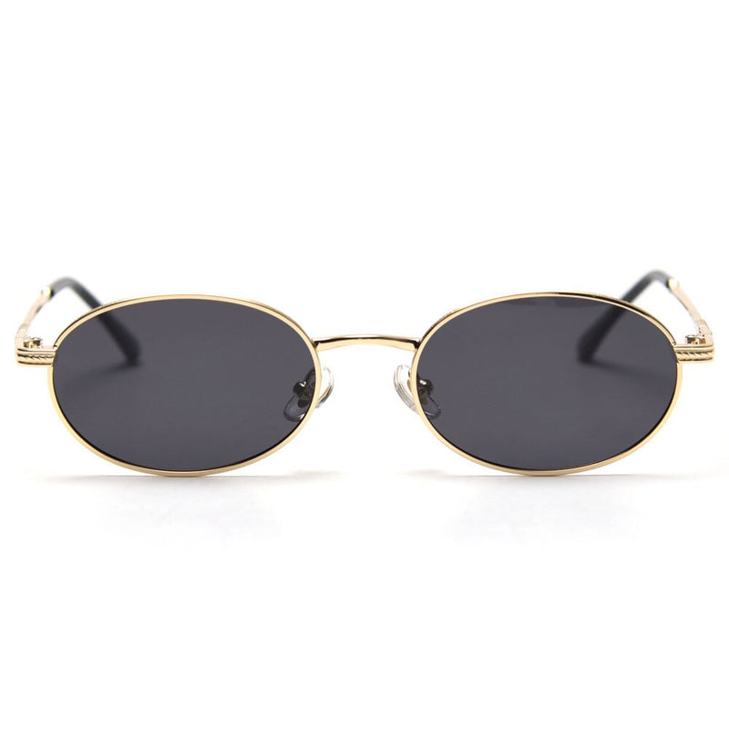 Peekaboo retro oval glasses men uv400 high quality gold small sunglasses women metal 2021 yellow red hot-selling