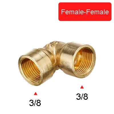 1/8" 1/4" 3/8" 1/2" Female x Male Thread 90 Deg Brass Elbow Pipe Fitting Connector Coupler For Water Fuel Copper