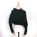 Europe and American style new winter wool scarves for men and women with sleeves knitted scarf thick warm high-end fashion