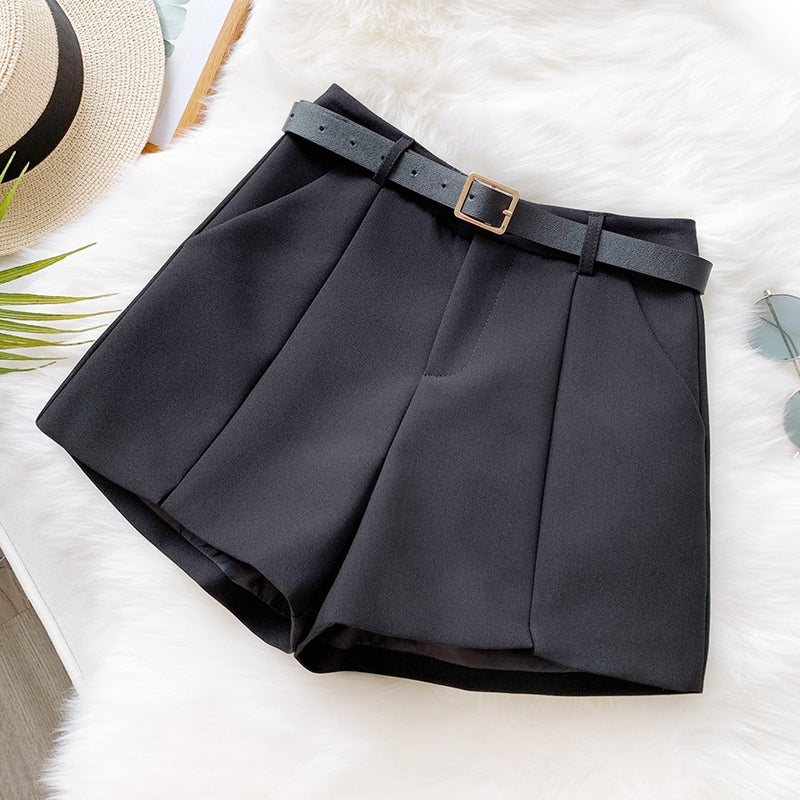 Summer Women Fashion Shorts High Waist Black White Short Trousers Women Casual Wide Leg Shorts Hrarjuku Spring Bottoms Femme