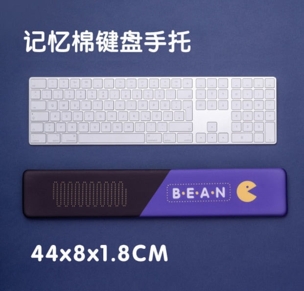 Keyboard Wrist Rest Pad Support Mousepad Memory Foam Cartoon Ergonomic Silicone Anti-Slip Office Gaming PC Laptop