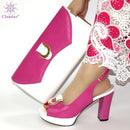 Neue Ankunft Italienische Schuhe mit passenden Taschen-Set, verziert mit Strass, Damen Schuhe und Taschen zum Anpassen Set Italien Party Pumps
