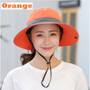 K106 Women's Bucket Hat Panama 2021Fashion Sun Visor Breathable Fisherman Protection Hat Ponytail Cap Summer Hats Beach Sun Hats