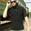 ZOGAA New 2019 Men Polo Tactical Polo Casual Solid Shirts for Men Short Sleeve Top Camouflage Men's Short Sleeve Polo Shirts Men