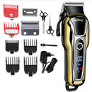 Kemei Haarschneidemaschine Elektrischer Haartrimmer Professioneller Herrenhaarschneider Schnurloser Barttrimmer LED-Anzeige Kabelloser Haarschneider