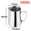 Milchaufschäumkännchen aus Edelstahl Espressokännchen Barista Craft Kaffeelatte Milchaufschäumkännchen Kanne 350 600 1000ml
