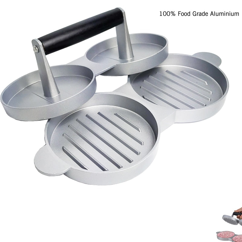 High quality Round Shape Hamburger Press Aluminum Alloy Meat Beef Grill Burger Mold Kitchen Tool