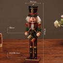 Wooden Nutcracker Soldier Figurines Ornaments 30CM Nutcracker Puppet Desktop Crafts Kids Gifts Christmas HomeDecorations