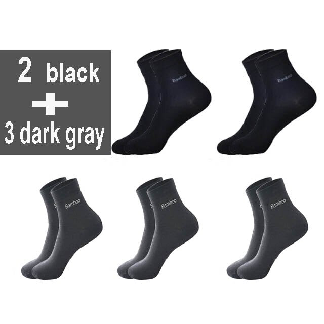 10PCS=5pair High Quality New Bamboo Fiber Socks Men Casual Business Breatheable Men&