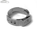 10Pcs Single Ear Stainless Steel Hydraulic Hose Clamps Fuel Air Water Pipe Hose O Clips Train Boat Ship Auto Car Accessories
