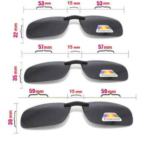Clip On Sunglasses Polarized Vintage Driving Sun Glasses Men Women Day Night Vision Lens For Myopia Eye Glasses Reading UV400