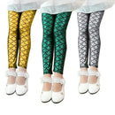 Mermaid Scale Printing Spring Summer Kids Baby Girls Leggings Skinny Children Pants 2-12Y