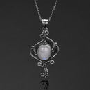 Nasiya Natural Rainbow Moonstone Casual Necklace Pendant With 8x10MM Stone Women&