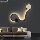 Modern Wall Lamps for bedroom study living balcony room Acrylic home deco in White black iron body sconce led lights Fixtures