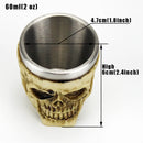 3D Skull Cup Mugs Style Contain Skull Viking Pirate Gothic White Spirit Whiskey Juice Mugs BEST Birthday Halloween Gift