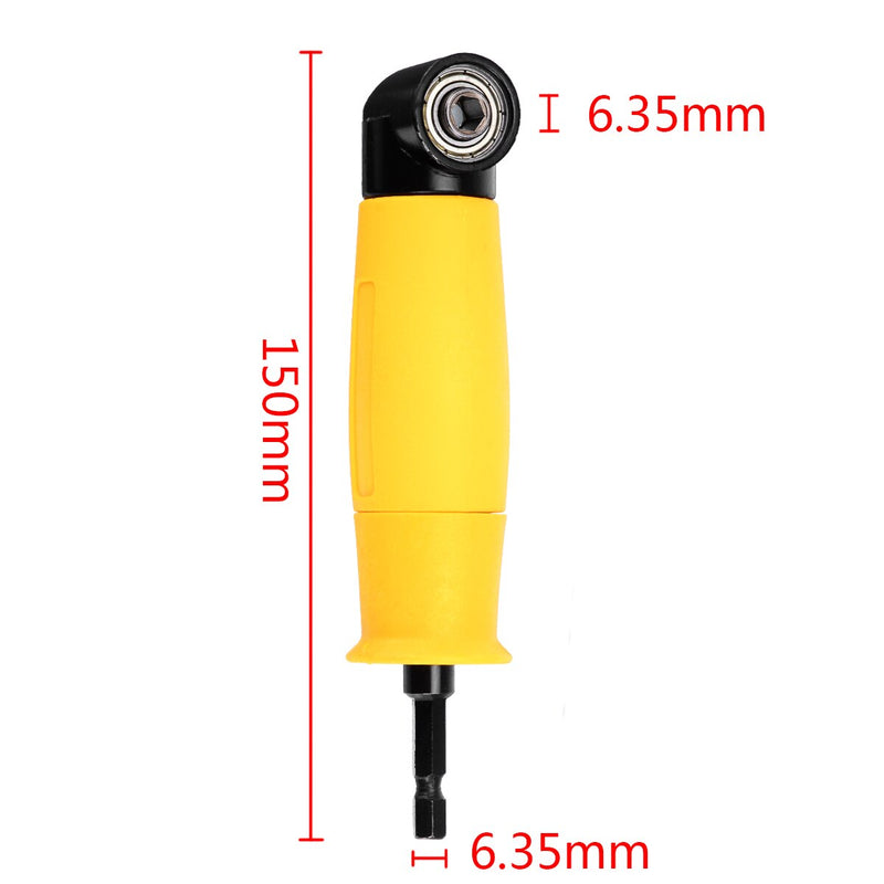 90 Degree Right Angle Extension Driver Drilling Shank Screwdriver 1/4" Hex Drill Bit Socket Holder For Woodworking Tool