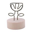 4CM Creative Round Wooden Iron Photo Clip Memo Name Card Pendant Furnishing Articles Picture Frame DIY Family Photo Decoration