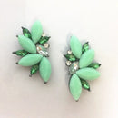 2018 Elegant Crystal Opal Stone Stud Earrings Christmas Party Earrings for Women Trendy Earrings 19 colors