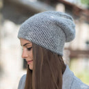 [Rancyword] Damen Wintermützen Beanies Strickmützen Kaninchenfellmütze Weiblich Echthaar Skullies Mützen Gorros Unifarbe RC1222-2