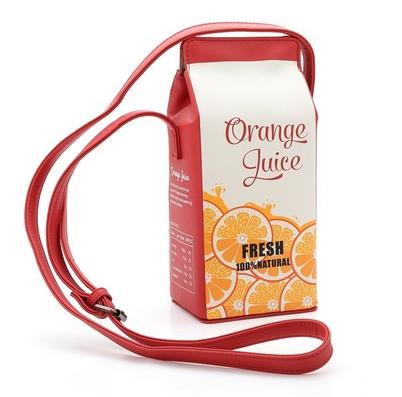 Fun  Milk Orange Juice Box Design Young Girl&