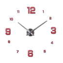 New Real Metal 3D DIY Acrylic Mirror Wall Clock Watch Clocks Home Decoration Modern Needle Quartz Stickers