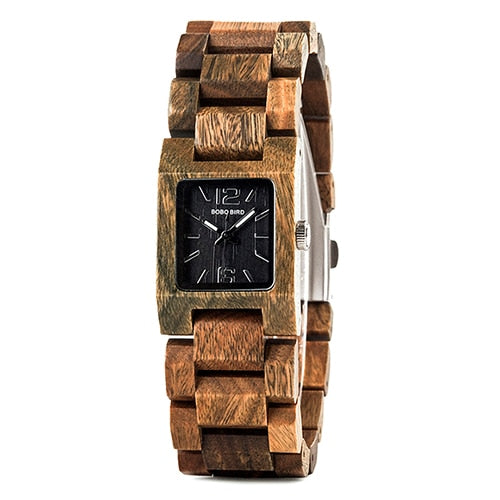 BOBO BIRD Casual Women Quartz Watches Ladies Wood Wristwatch Best Gift For Girlfriend Birthday Present relogio feminino L-S02