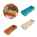 1PCS Vintage Wood Garden Flower Planter Succulent Pot Rectangle Trough Box Plant Bed