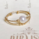 Natural Pearl Rings Handmade Gold Filled  Birthday Gift Boho Anillos Mujer Bague Femme Rings For Women Gold Jewelry