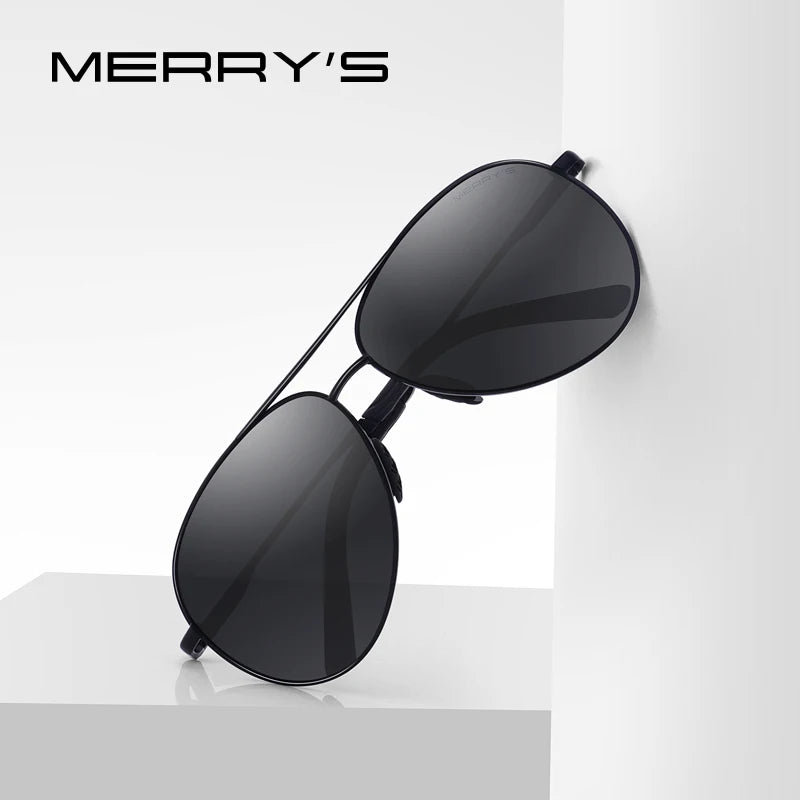 MERRYS DESIGN Men Classic Pilot Polarized Sunglasses Men Driving Shield Night Vision Sun glasses UV400 Protection S8601