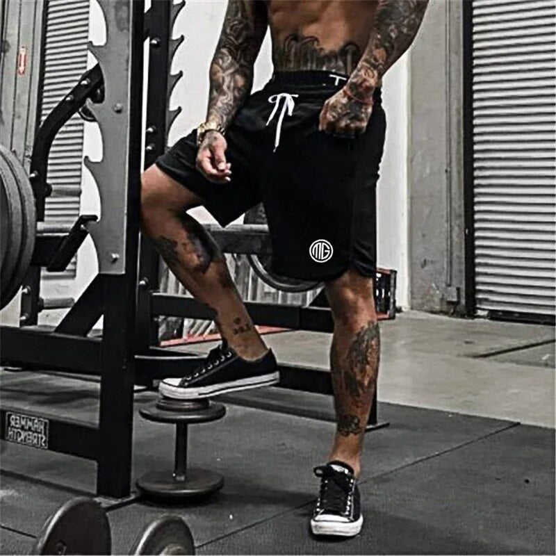 2023 Summer Mens Fitness Shorts Sweatpants Fashion Leisure Loose Bodybuilding Workout Joggers Male Short Pants Brand Clothing