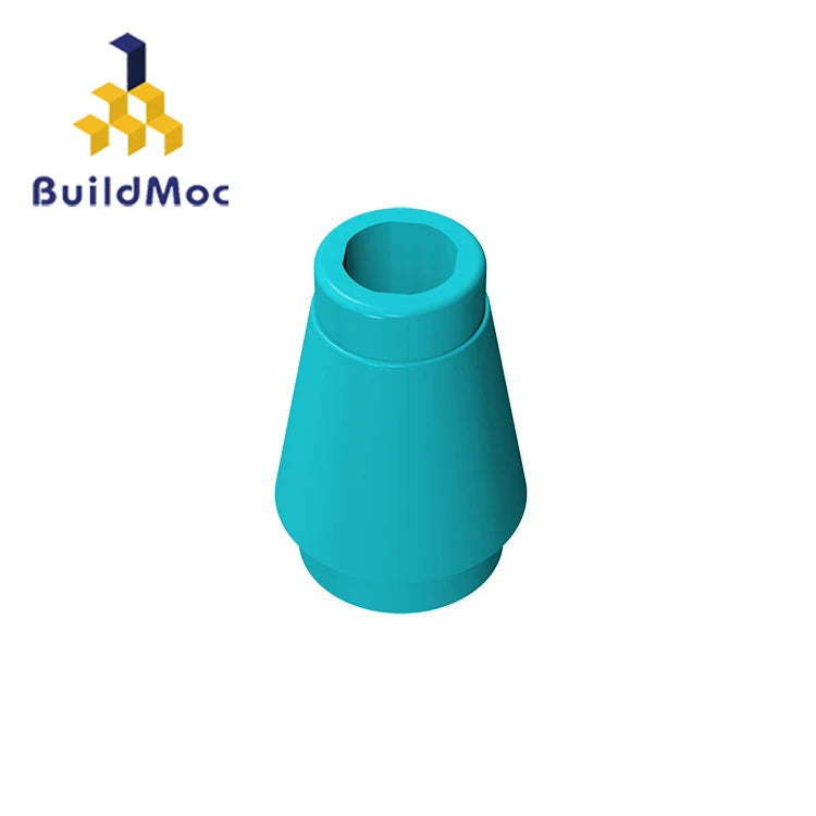 BuildMOC 59900 Cone 1x1 Top Groove brick high-tech Changeover Catch For Building Blocks Parts DIY Educ