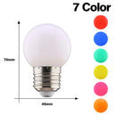 20pcs Colour LED Bulb E27 220V G45 7 Color RGB Lampada LED Lamp SMD3528 Decor Holiday Christmas Lamparas Light Bulb Fashlight