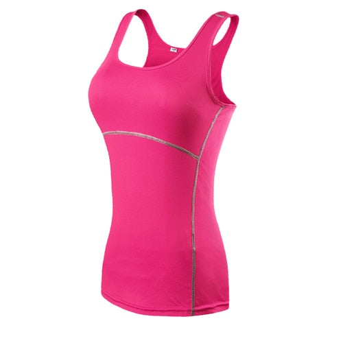 Women Fitness Sport Yoga Shirt , Sleeveless Sportswear GYM Blouses Running Vest Workout Crop Top Female T-shirt
