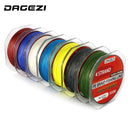 DAGEZI Super Starke 4-fach geflochtene Angelschnur 300M/330YDS 100% PE 10-80LB Multifile Angelschnur Karpfenangeln Salzwasser