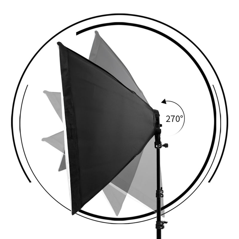 Photography 50x70CM Four Lamp Softbox Kit With 8pcs Bulb Soft Box Accessories Tripod Stand For Professional Photo Studio Video