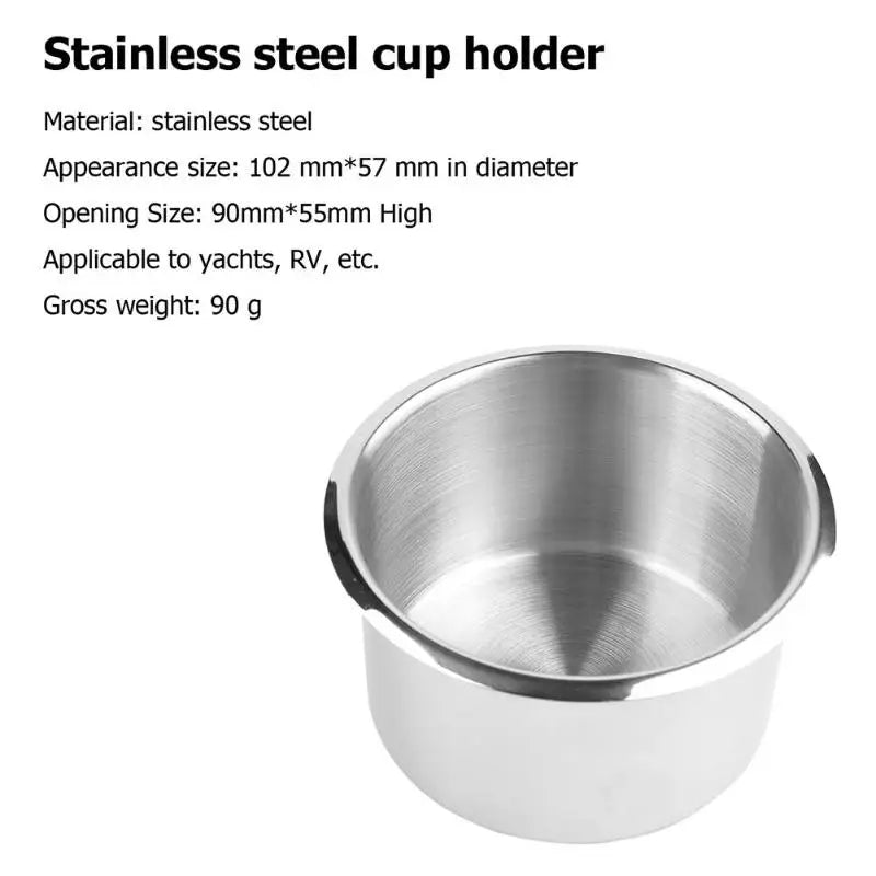 Stainless Steel Cup Drinking Holder Portable Durable Cup Organizer for Marine Boat Car Truck Camper Storage Car Accessories